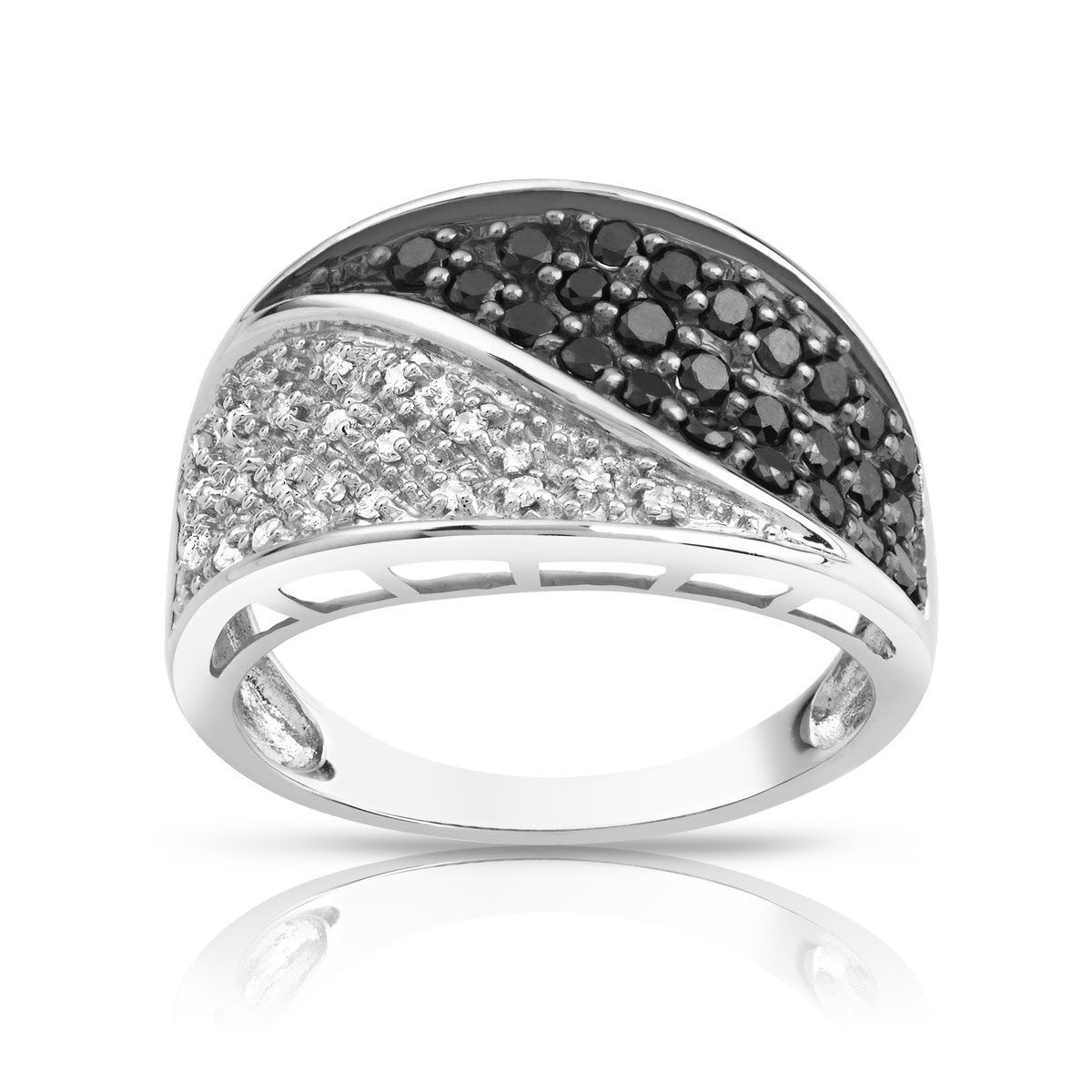 bague diamant blanc et noir bague diamant blanc et noir