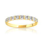 Alliance or 750 2 tons demi-tour diamants - vue 1