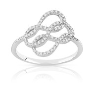 Bague or 750 blanc diamant
