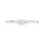 Solitaire goud 750 witte diamant 0,08 karaat - bekijk 3