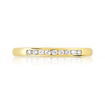 Alliance or 375 jaune diamants 2 mm - vue 3