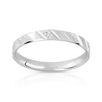 Alliance or 375 blanc facetté 3 mm - vue 1