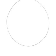 Collier or 375 blanc maille oméga