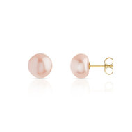 Boucles d'oreilles or 375 jaune perle de culture de chine