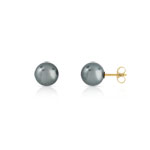 Boucles d'oreilles or 375 jaune perles de culture de Tahiti - vue 1