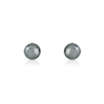 Boucles d'oreilles or 375 jaune perles de culture de Tahiti - vue D1