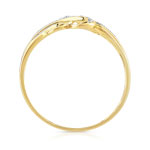 Bague or 375 2 tons diamants - vue 2