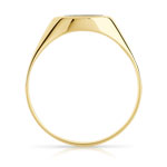 Chevalière or 375 jaune ovale onyx - vue 2