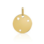 Pendentif or 375 jaune étoiles ajourées - vue 1