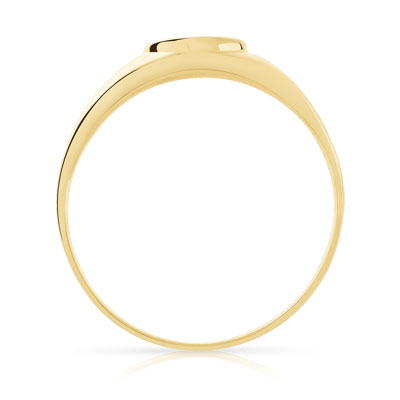 Chevalière or 375 2 tons diamant personnalisable - vue V2