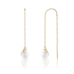 Boucles d oreilles or 375 jaune perle culture de chine - vue 1