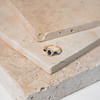 375 gold ring with two-tone oval sapphires and white-treated topazes - view VD1