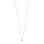 Collier or 375 blanc diamant 42 cm - vue 1