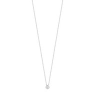 Collier or 375 blanc diamant