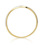 Bague or 375 2 tons 'V' diamants - vue 2