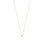 Collier or 375 jaune zirconia 45 cm - vue 1