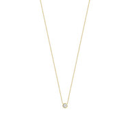 Collier or 375 jaune zirconia