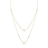 Collier or 375 jaune perle de culture de Chine