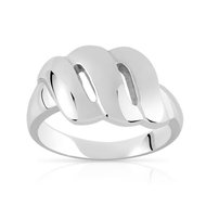 Bague or 375 blanc
