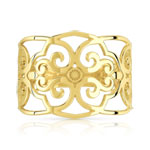 Bague or 375 jaune ajourée - vue 3