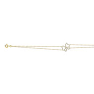 Bracelet or 375 jaune zirconia