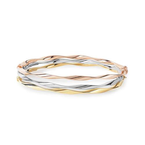 Ensemble 3 bracelets 3 ors 375 torsadés