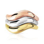Lot de 3 bagues 3 ors 375 - vue 3