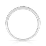 Bague or 375 blanc diamants - vue 2