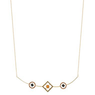 Collier or jaune 375 pierres fine