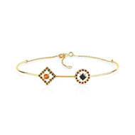 Bracelet or 375 jaune pierre fine