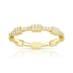 Bague or 375 jaune diamant - vue 1