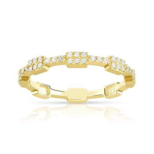 Bague or 375 jaune diamant