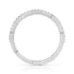 Bague or 375 blanc diamant - vue 2