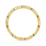 Bague or 375 jaune diamant - vue 2