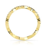 Bague or 375 jaune diamant - vue 2