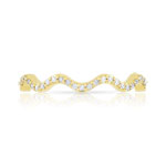 Bague or 375 jaune diamant - vue 3