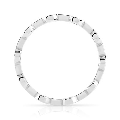 Bague or 375 blanc - vue V2