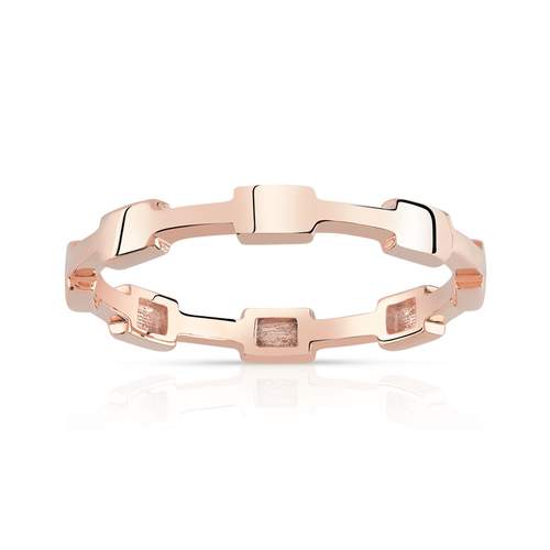 Bague or 375 rose
