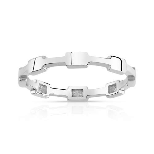 Bague or 375 blanc