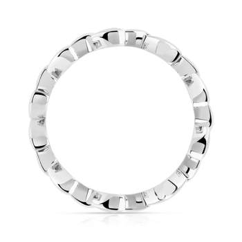 Bague or 375 blanc