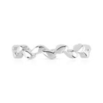 Bague or 375 blanc - vue 3
