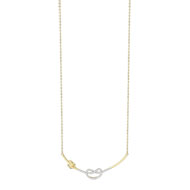 Collier or 375 2 tons 375 diamant