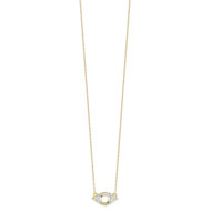 Collier or 375 2 tons diamant