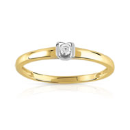 Bague 2 ors 375 zirconia