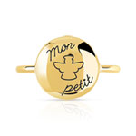 Bague or 375 jaune - vue 3