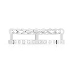 Bague or 375 blanc diamant - vue 3