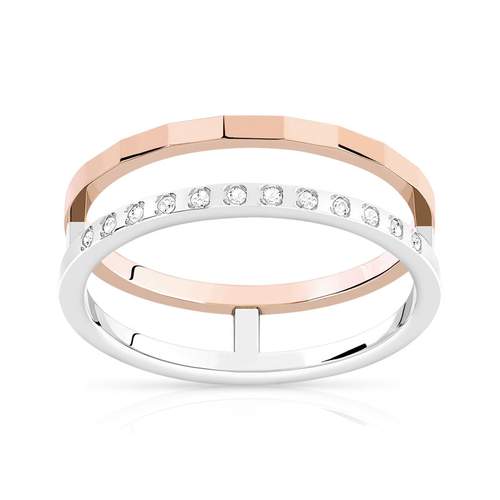 Bague 2 ors 375 diamant