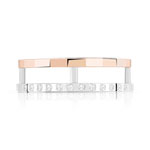 Bague 2 ors 375 diamant - vue 3