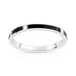 Alliance or 375 blanc et laque céramique noire - vue 1