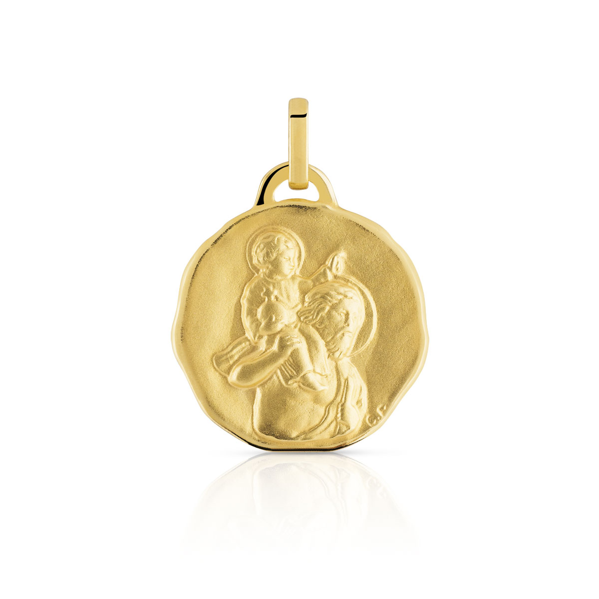 DIAMANTLY Medaille Saint Christophe rectangulaire Diamante or 750 